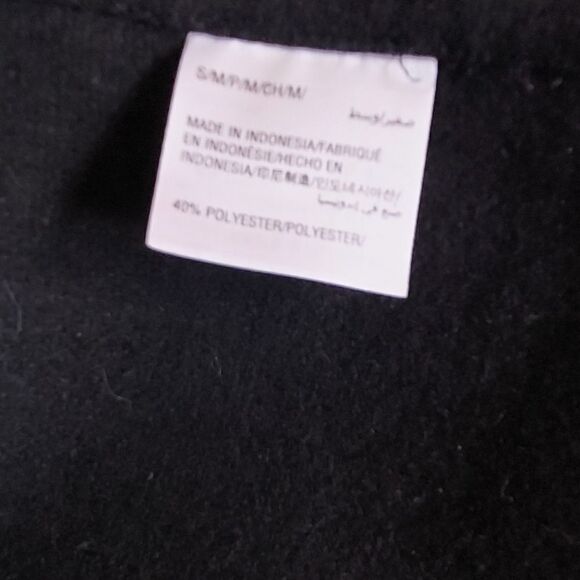 ALFANI Wool Blend Wrap Coat Hooded Black  Size S/M Like New - Picture 12 of 12